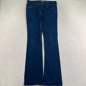 7‎ for All Mankind Jeans Womens 28 Bootcut Low Rise Western Denim Cowgirl Blue